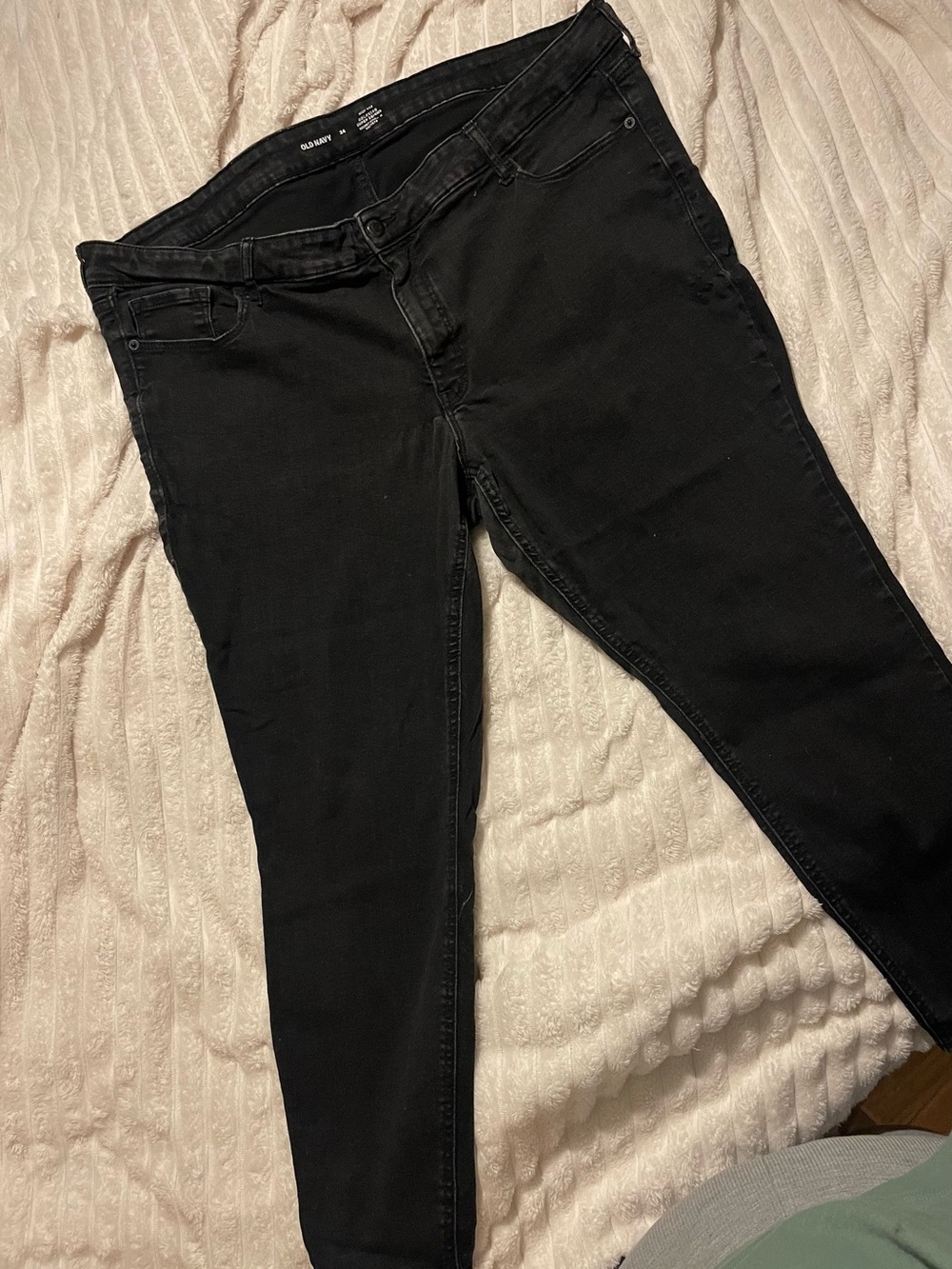 Old Navy Black Women's High Rise Rockstar Super Skinny Jeans